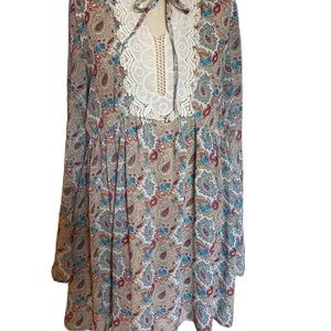 NHiM babydoll lined paisley dress. Size medium